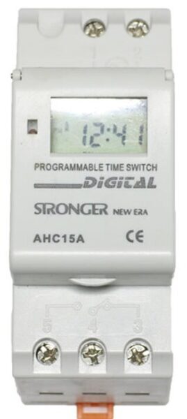 Interruptor Horario Digital STRONGER AHC15A DIN 220V