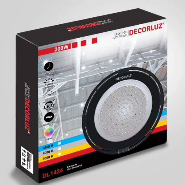 LUMINARIA HIGH BAY LED PRIME 200W CCT DECORLUZ DL1425