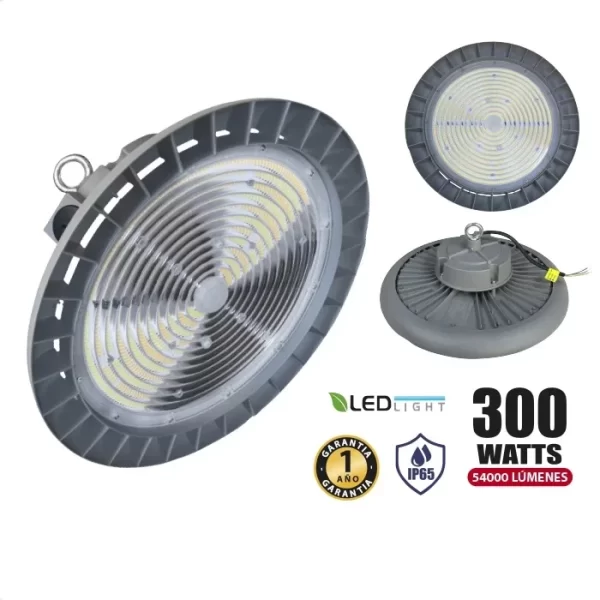 Campana High Bay LED 300W CCT IP65 Opalux UFO con 54000 lúmenes