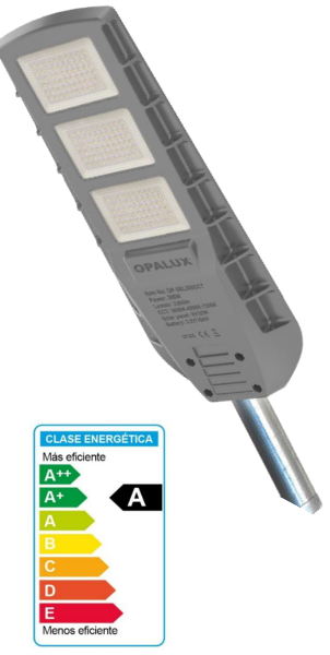 Luminaria pastoral LED solar Opalux 300W OP-SSL300CCT con tecnología Tri-color y sensor radar