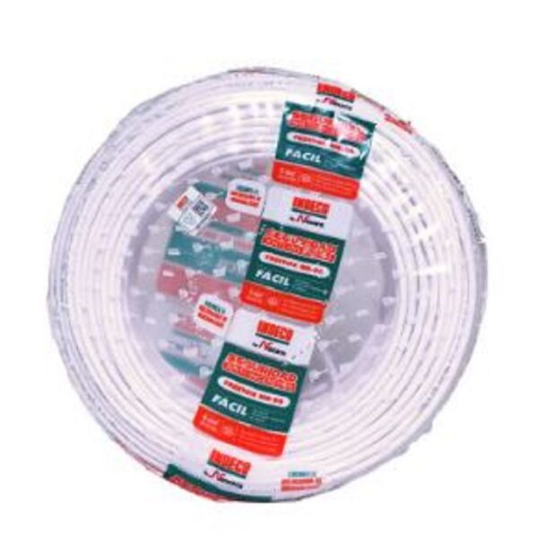 Conductor eléctrico INDECO FREETOX NH-90 2.5mm color blanco, cable libre de halógenos (LSOH) para instalaciones de 750V