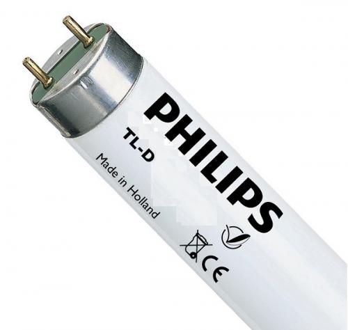 Fluorescente Standard T8 36W Philips TL-D de 1200mm con 2500 lúmenes y luz de día 6200K