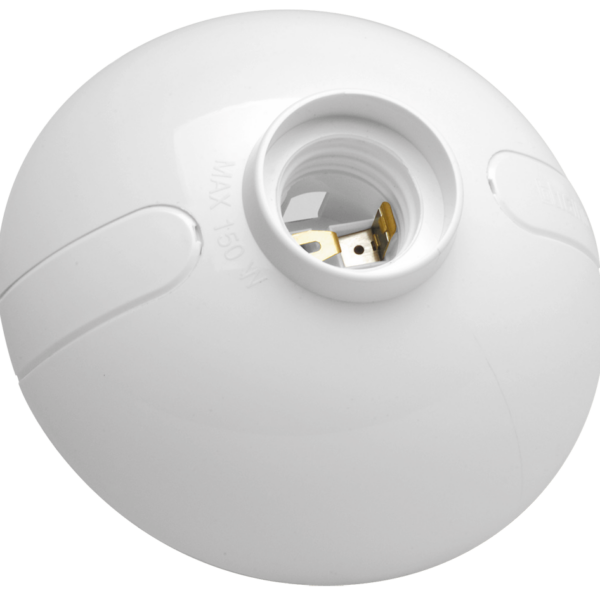 Wall Socket oval blanco Bticino P21B con rosca E27 para instalación en pared o techo