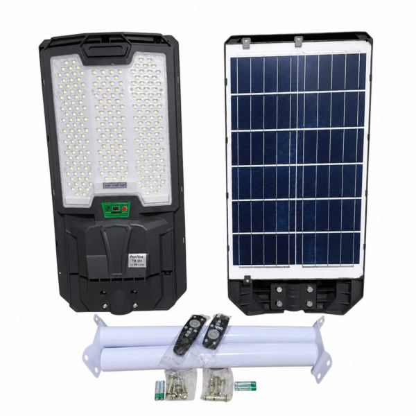 Luminaria Solar Portiza TM800W con panel solar y sensor de movimiento