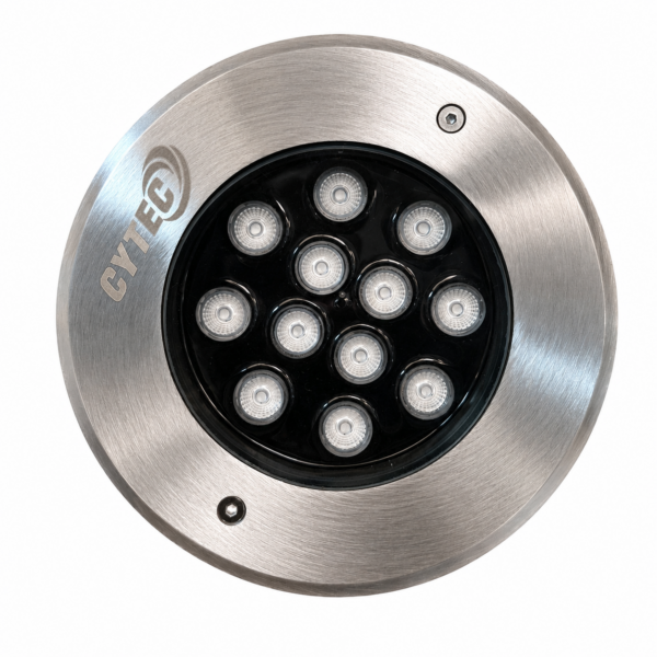 Luminaria empotrable de piso CYTEC FG-012 RGB 12W para jardines y exteriores