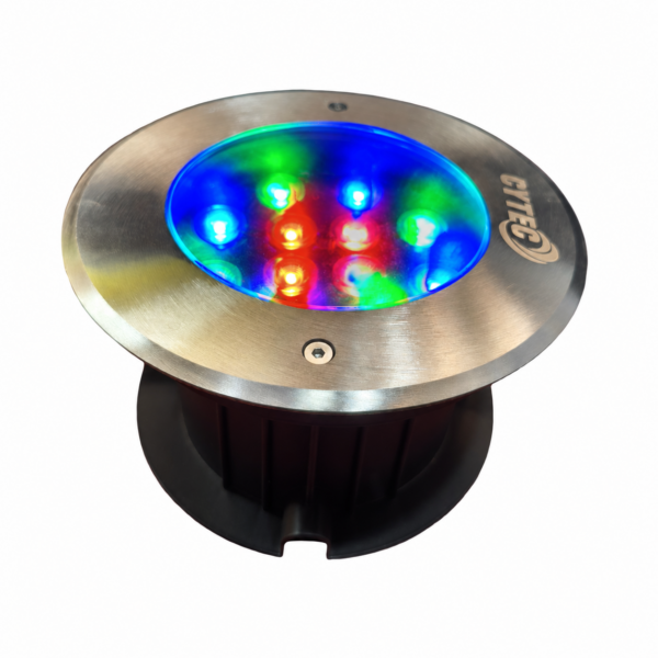 FG-012 luminaria piso empotrable CYTEC 12W RGB para exteriores