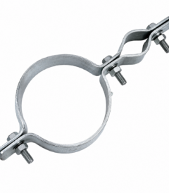 Abrazadera para pastoral simple galvanizada en caliente de alta resistencia para fijación de luminarias en postes