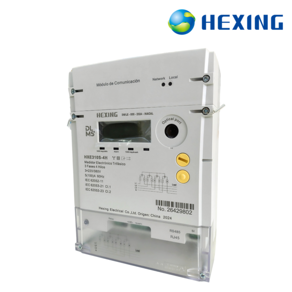 medidor trifásico inteligente 4h hxe310s hexing