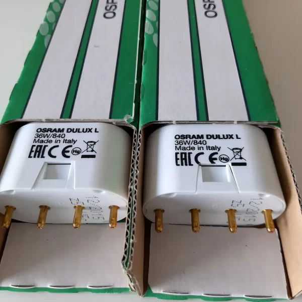 Cajas de lamparas fluorescentes compactas Osram Dulux L 36W