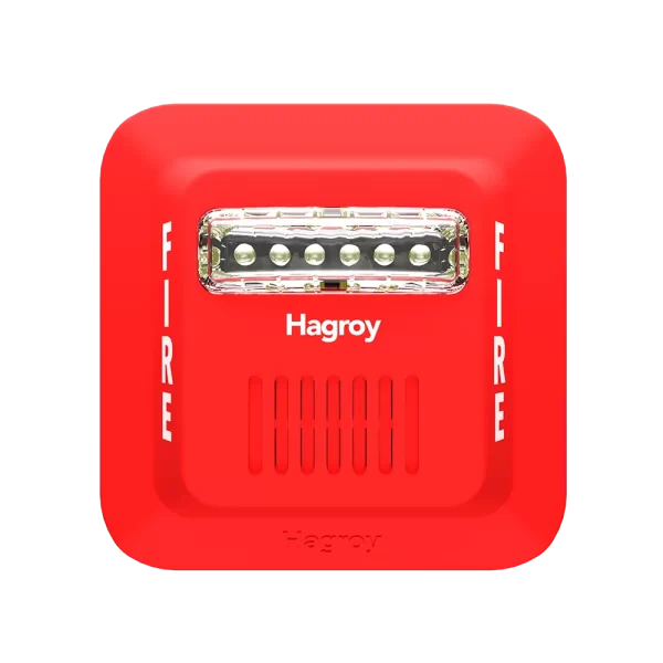 Sirena con luz estrobo Hagroy HG-SL124 para sistemas de alarma contra incendios