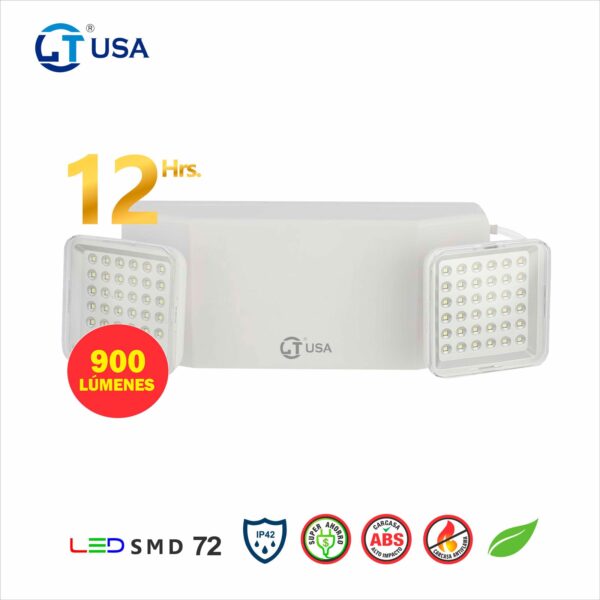 Luz de emergencia autónoma LT-72SMD para oficinas