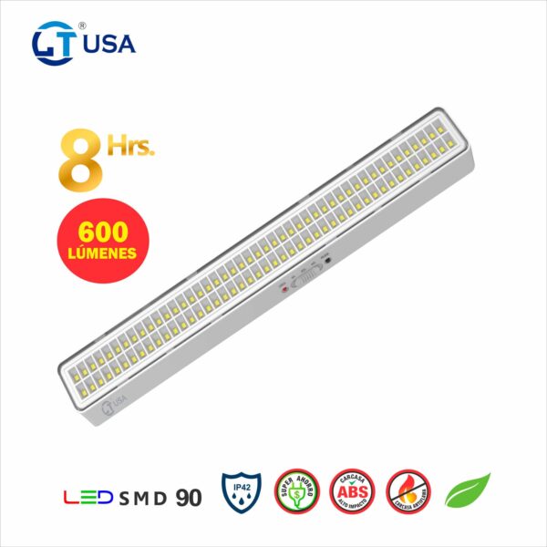 Lámpara de emergencia LT USA 90 LED SMD 600lm