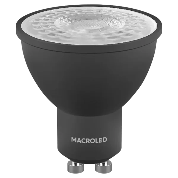 Dicroico PAR16 7W dimerizable cuerpo negro luz neutra 4500K