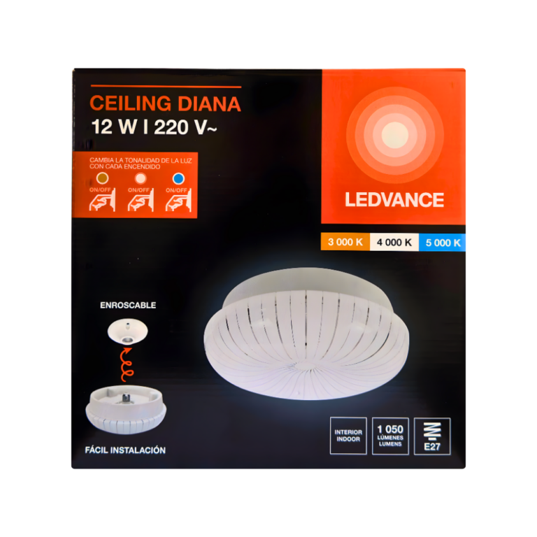 Lámpara decorativa LED de techo 12W 3CCT Diana Ledvance