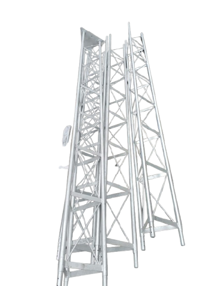 Torre para pararrayos galvanizada de 3 metros con refuerzo tipo Z